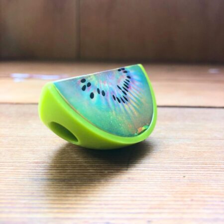 kiwi fruit wedge shaped pencil sharpener