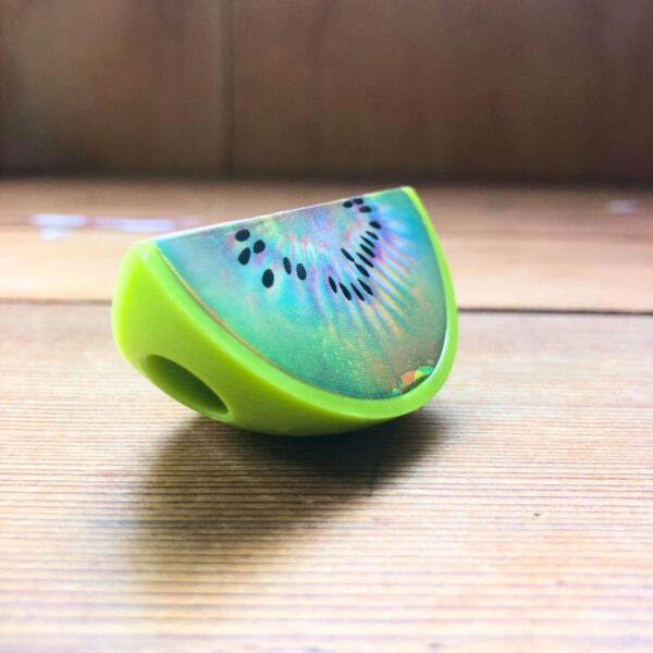 kiwi fruit wedge shaped pencil sharpener