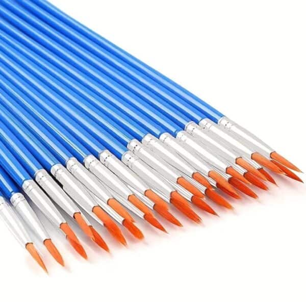 round or pointed tip nylon hair blue brush for painting and details