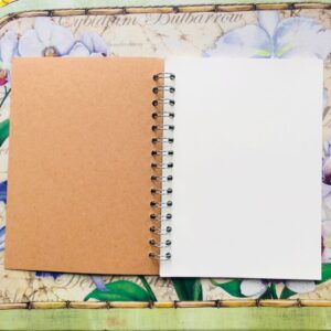 a6 notebook kraft cover with cream pages