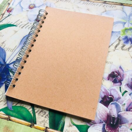 a6 notebook kraft cover with cream pages