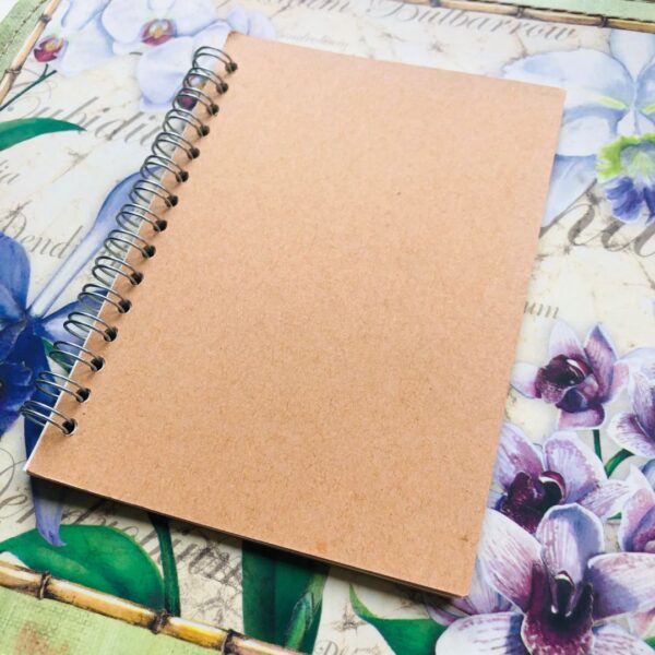 a6 notebook kraft cover with cream pages