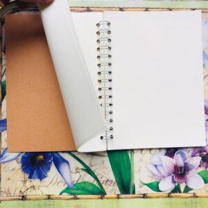 a6 notebook kraft cover with cream pages