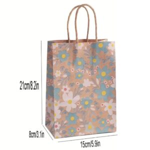 floral kraft gift bag size 21 cm x 13 cm