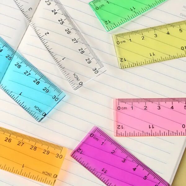 transparent coloured rulers