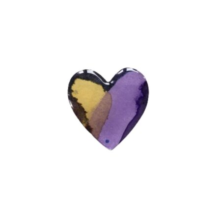 watercolour and resin heart magnet for sale