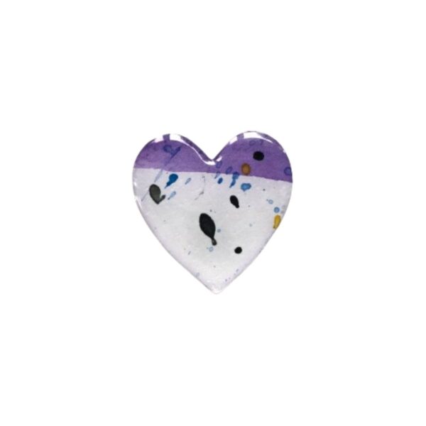 watercolour and resin heart magnet for sale