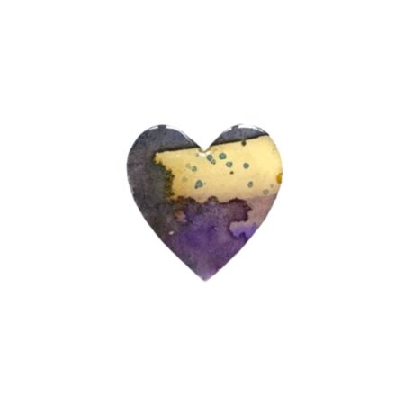 watercolour and resin heart magnet for sale