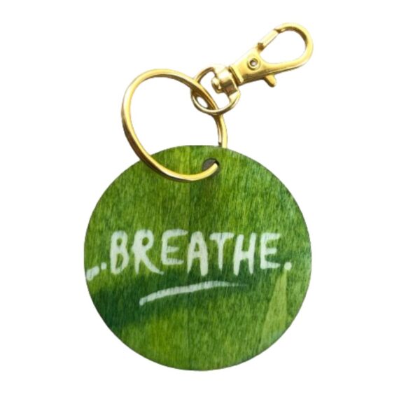 breathe encouraging keyring