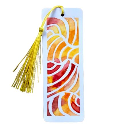 rainbow fire bookmark with tassel