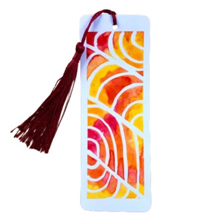 rainbow fire bookmark with tassel