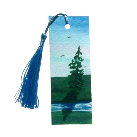 River Bookmark with Light Blue Tassel