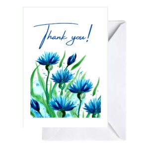 Cornflower thank you card Cornflowers Thank You Card (small)