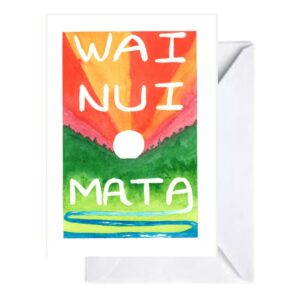Wainuiomata sunrise card buy wainuiomata themed greeting card