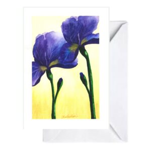 twin iris card buy iris themed greeting card